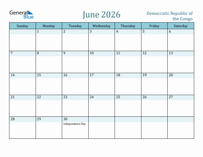 June 2026 Calendar with Holidays