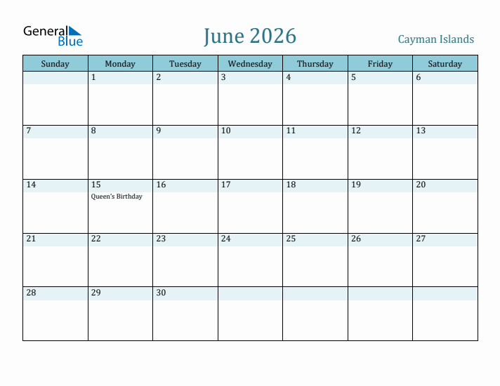 June 2026 Calendar with Holidays