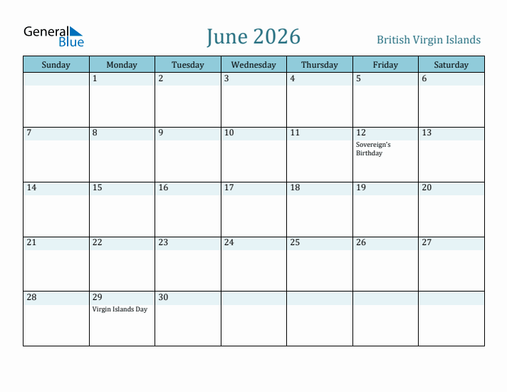 June 2026 Calendar with Holidays