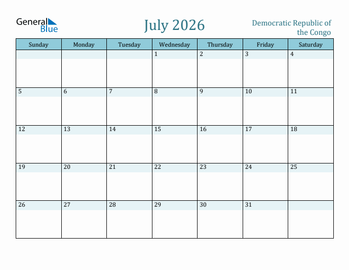July 2026 Calendar with Holidays