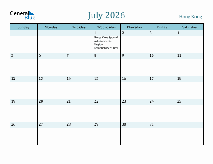 July 2026 Calendar with Holidays