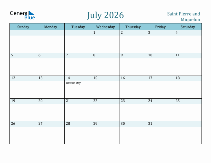 July 2026 Calendar with Holidays