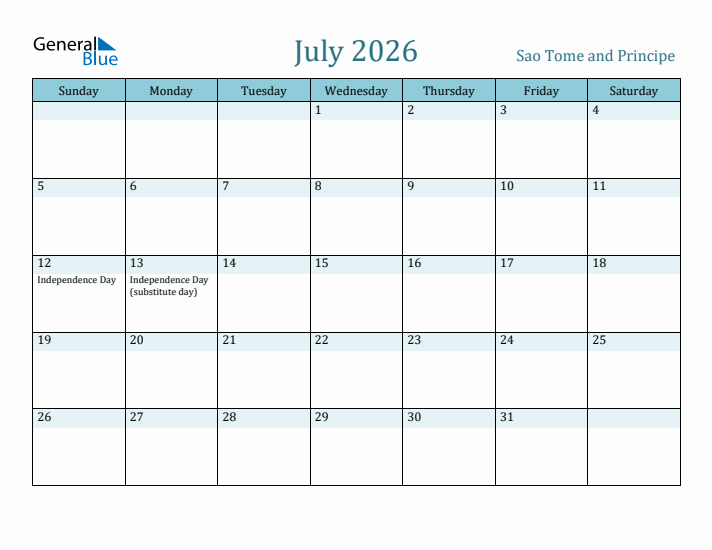 July 2026 Calendar with Holidays