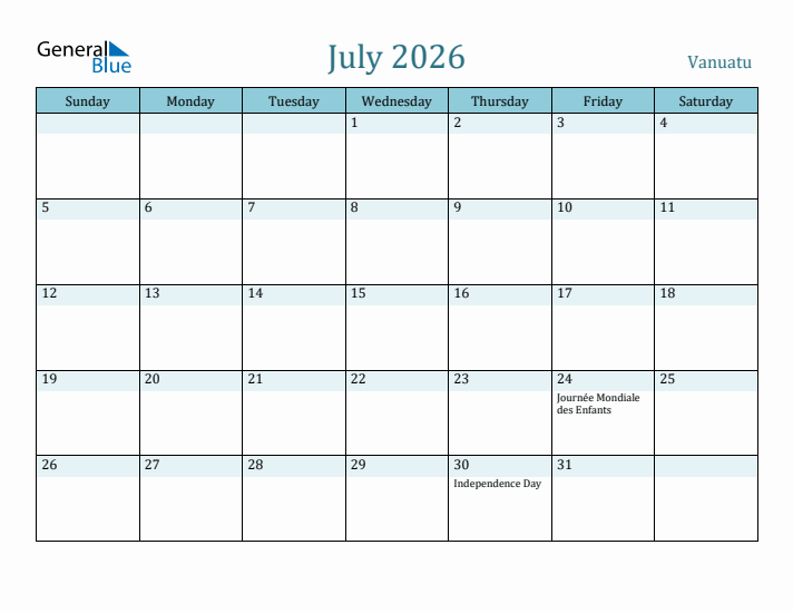 July 2026 Calendar with Holidays