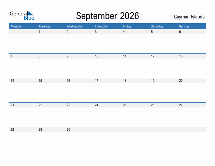Fillable September 2026 Calendar