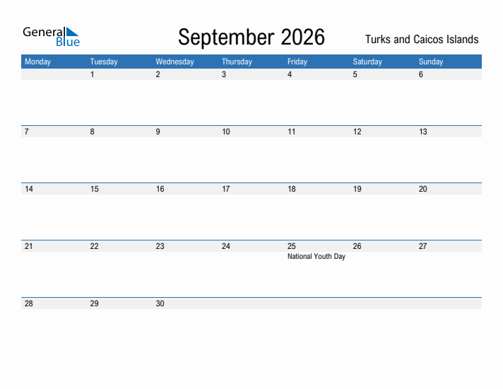 Fillable September 2026 Calendar