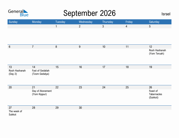 Fillable September 2026 Calendar