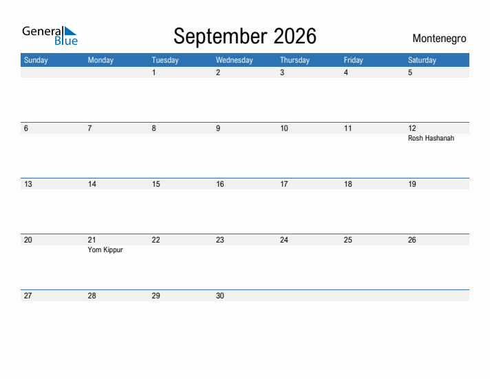 Fillable September 2026 Calendar