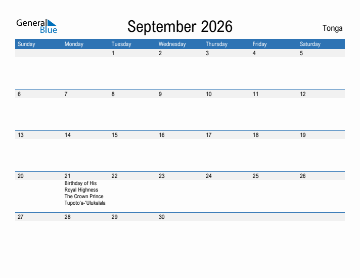 Fillable September 2026 Calendar