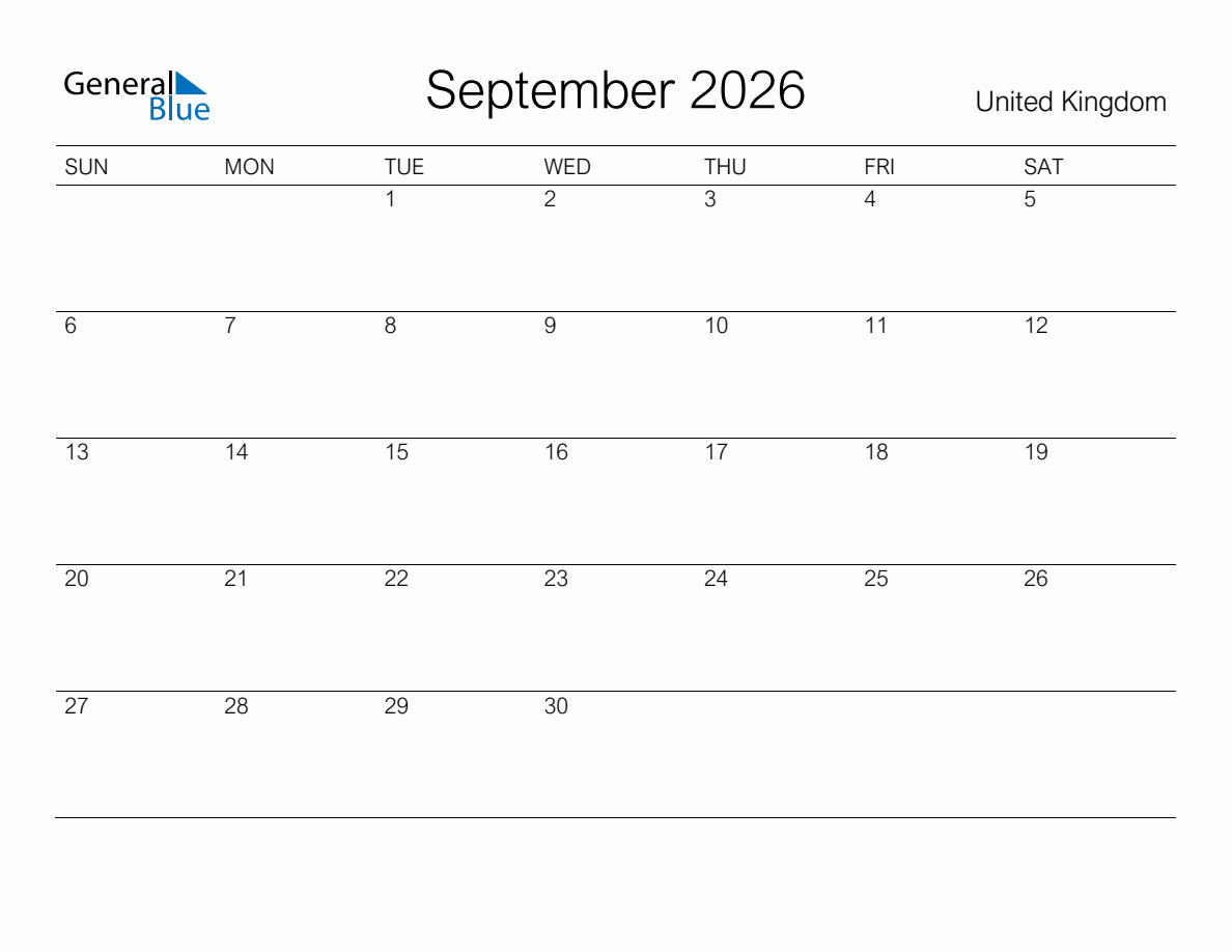 Printable September 2026 Monthly Calendar With Holidays For United Kingdom printable-september-2026-monthly-calendar-with-holidays-for-united-kingdom