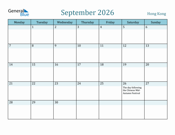 September 2026 Calendar with Holidays