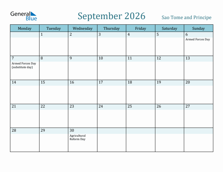 September 2026 Calendar with Holidays