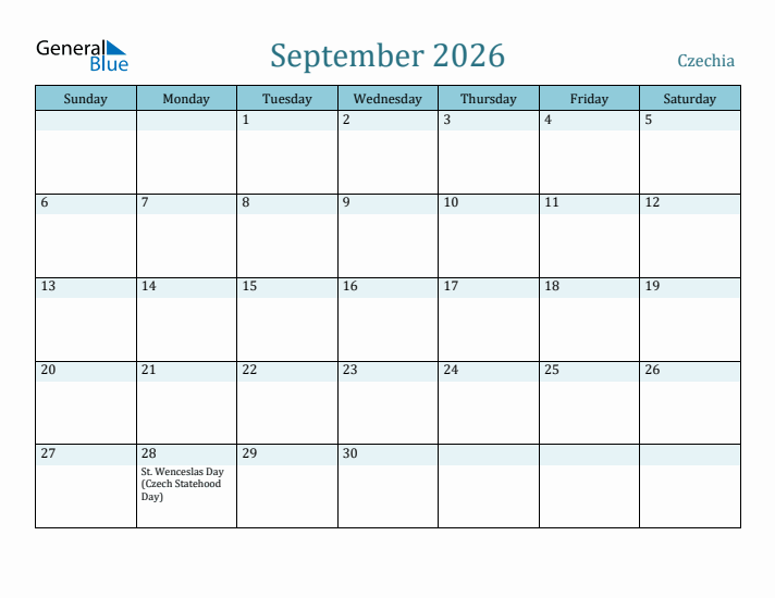 September 2026 Calendar with Holidays