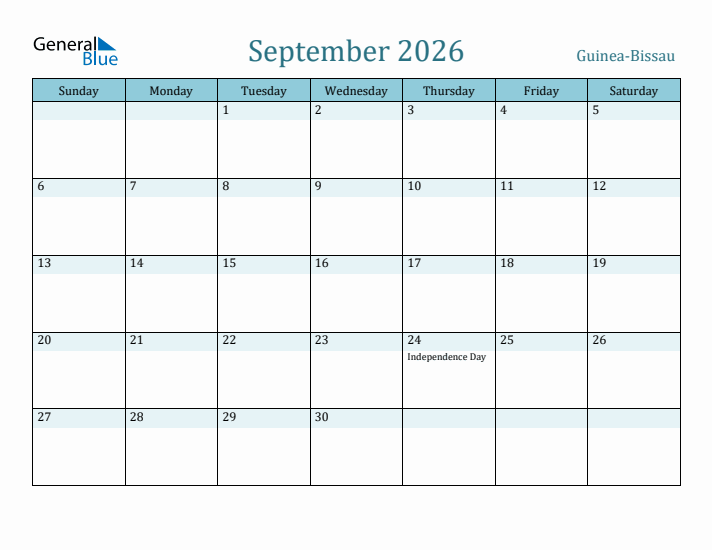 September 2026 Calendar with Holidays