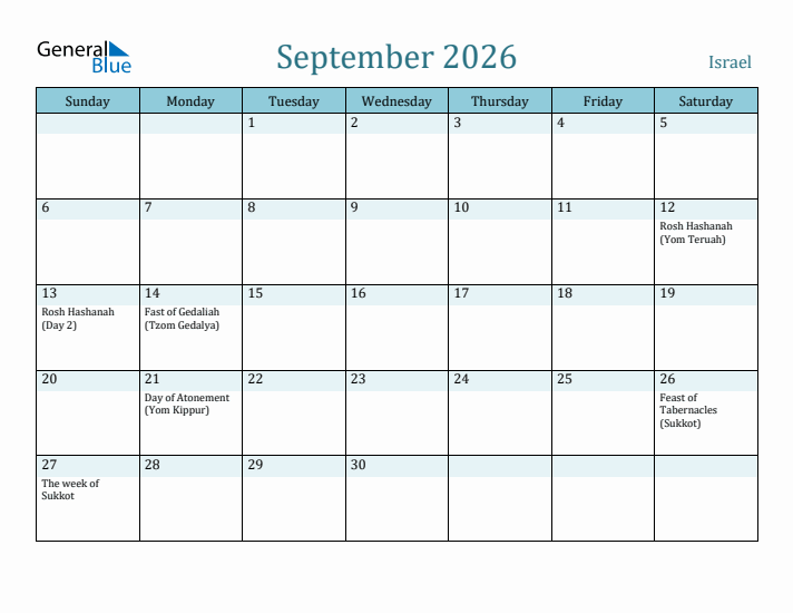 September 2026 Calendar with Holidays
