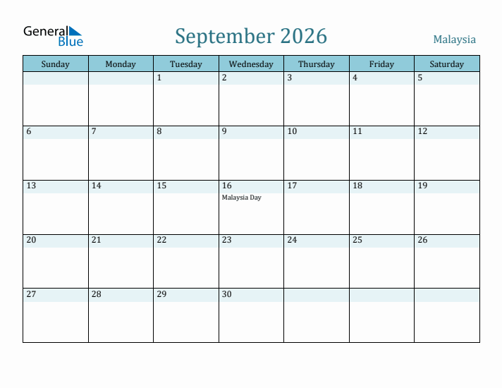 September 2026 Calendar with Holidays