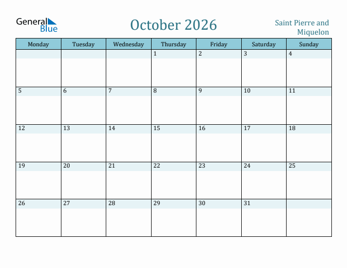 October 2026 Calendar with Holidays