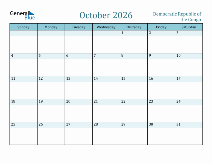 October 2026 Calendar with Holidays