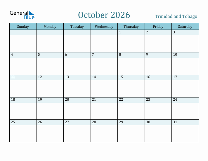 October 2026 Calendar with Holidays