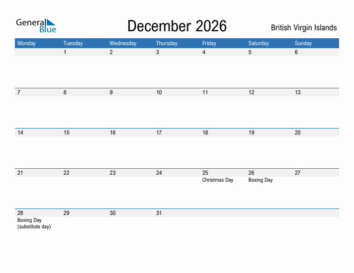 Fillable December 2026 Calendar