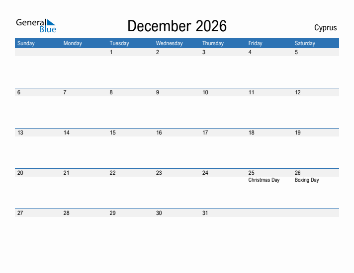 Fillable December 2026 Calendar