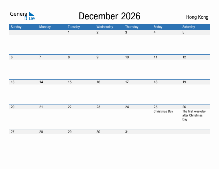 Fillable December 2026 Calendar