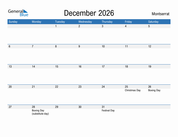 Fillable December 2026 Calendar