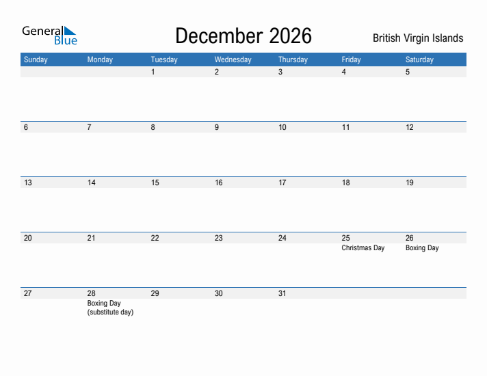 Fillable December 2026 Calendar