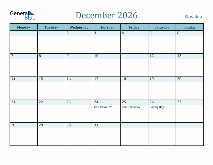 December 2026 Calendar with Holidays