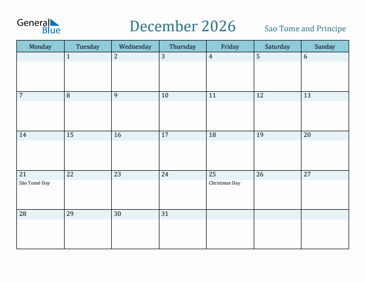 December 2026 Calendar with Holidays