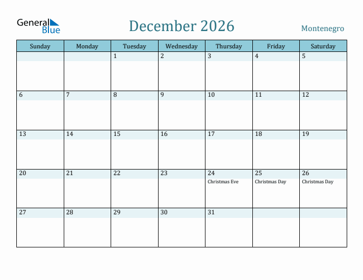 December 2026 Calendar with Holidays
