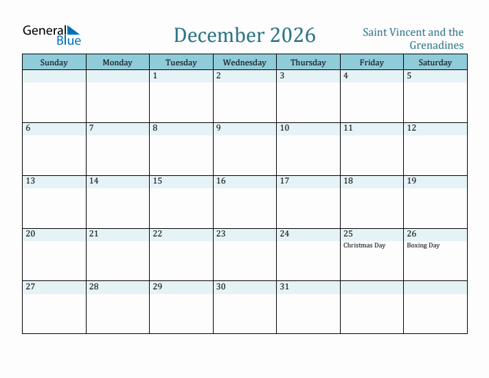 December 2026 Calendar with Holidays