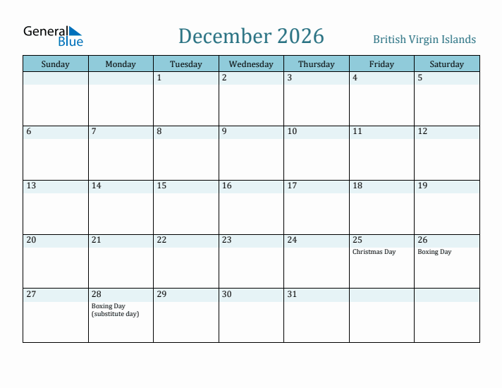 December 2026 Calendar with Holidays