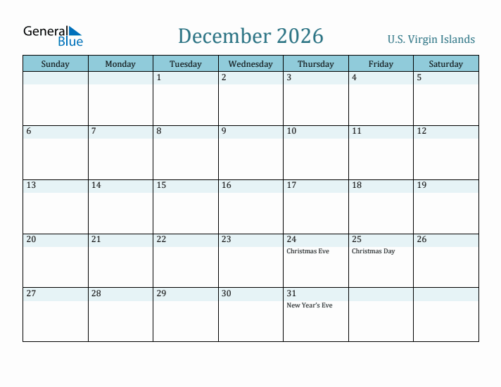 December 2026 Calendar with Holidays