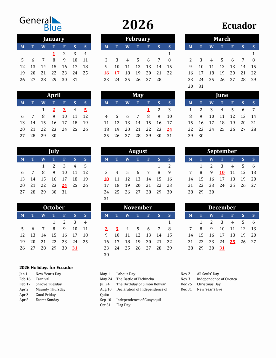 2026 Ecuador Holiday Calendar 2026-ecuador-holiday-calendar
