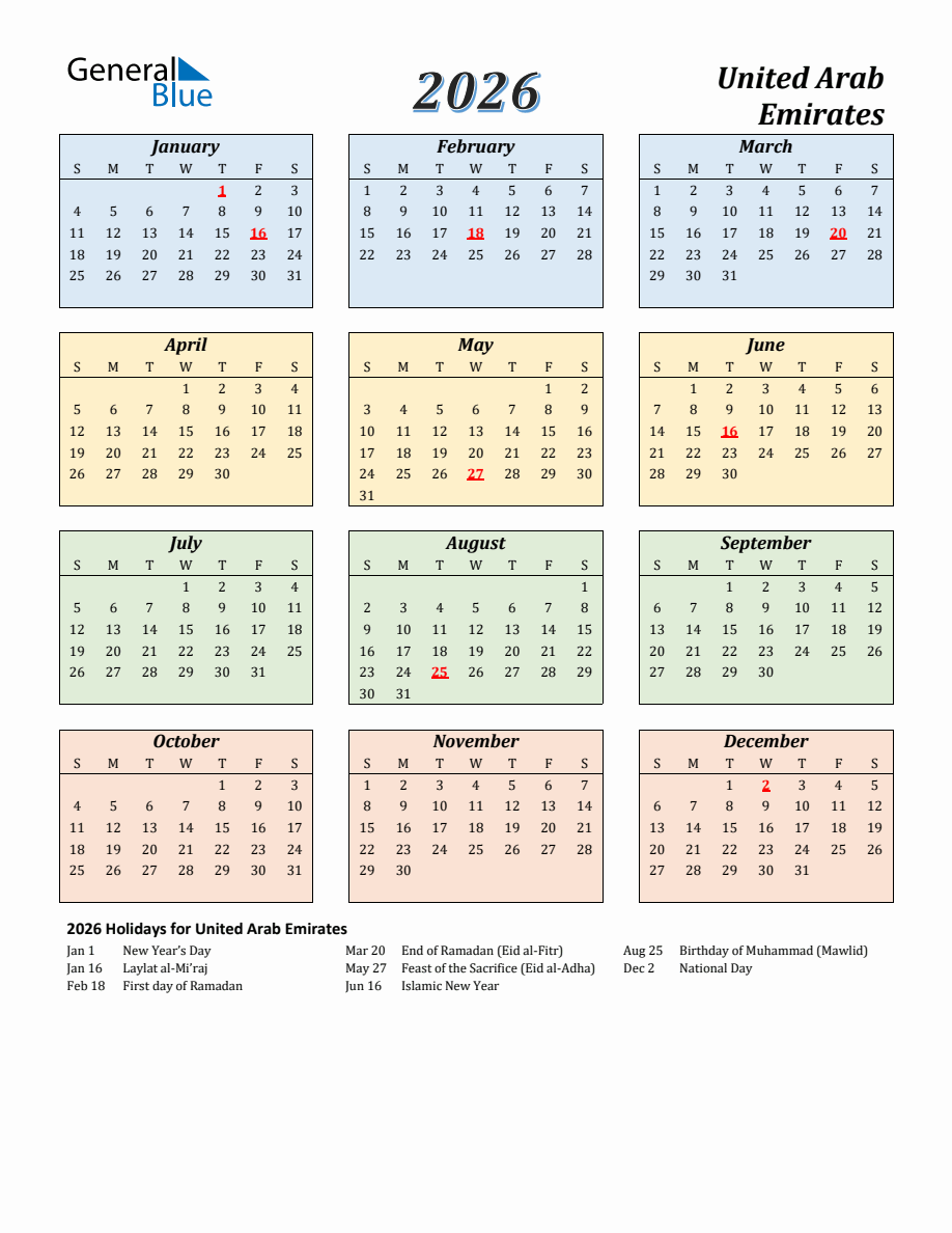 Ramadan Calendar 2026