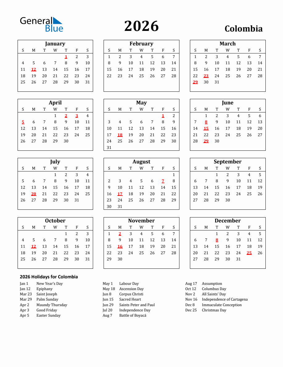 DESCARGAR CALENDARIO 2026 COLOMBIA PDF visual data 8