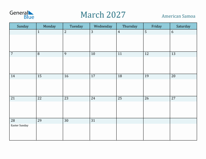 March 2027 Calendar with Holidays