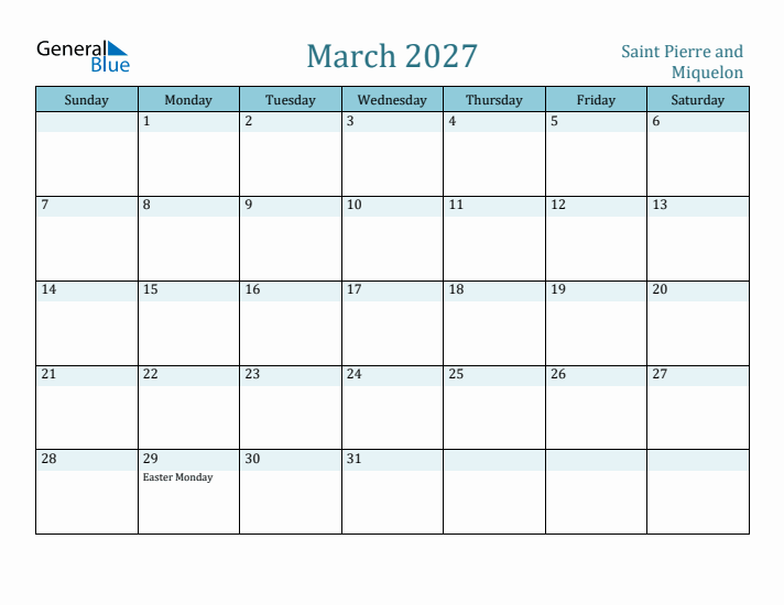 March 2027 Calendar with Holidays