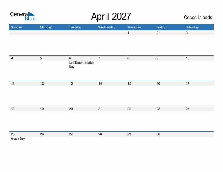 Fillable April 2027 Calendar