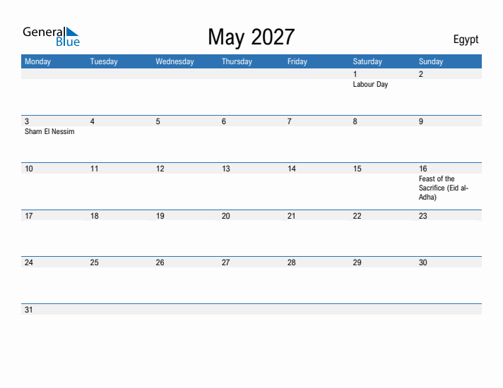 Fillable May 2027 Calendar