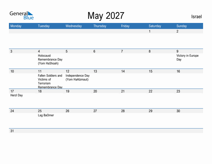 Fillable May 2027 Calendar