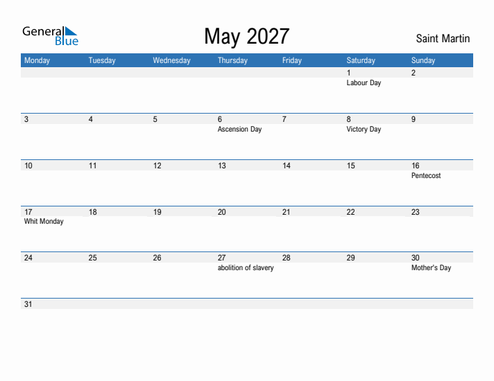 Fillable May 2027 Calendar
