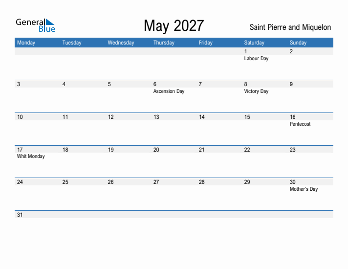 Fillable May 2027 Calendar