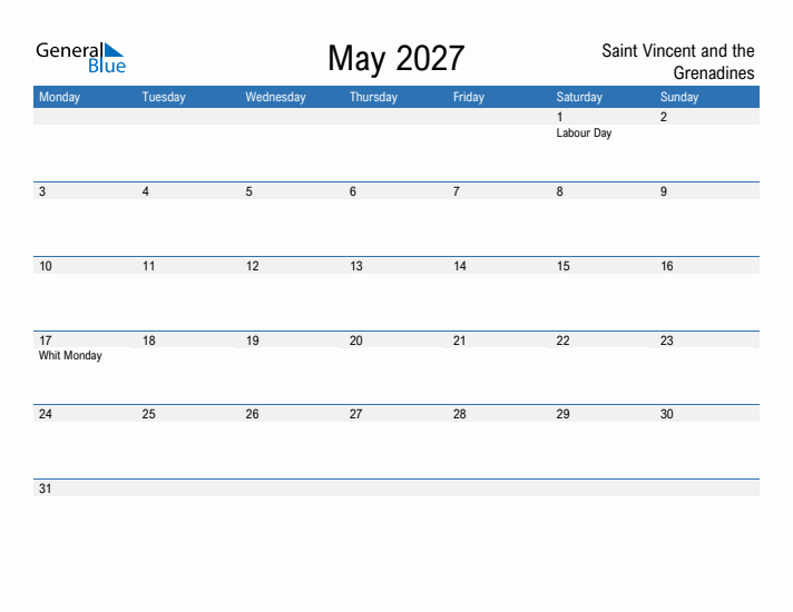 Fillable May 2027 Calendar
