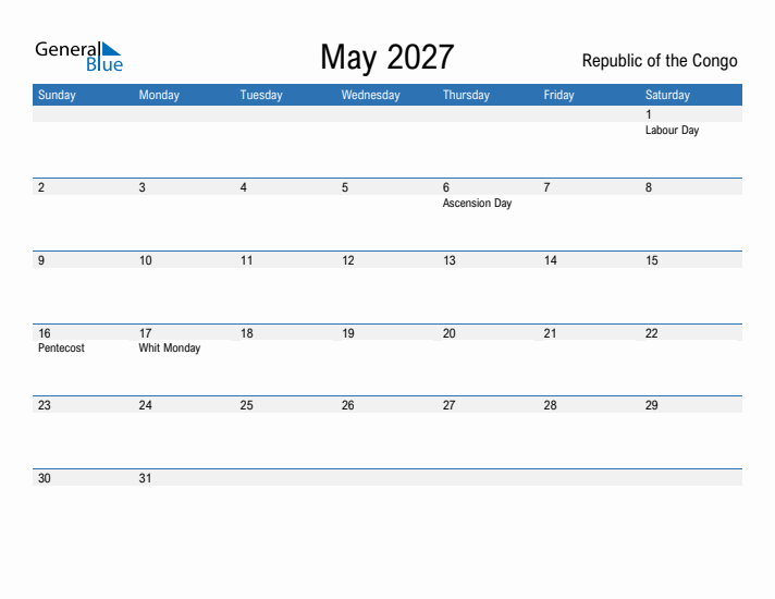 Fillable May 2027 Calendar