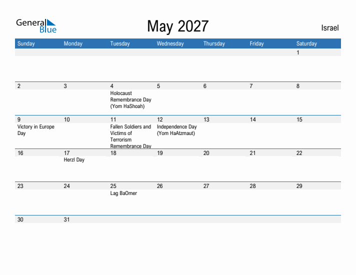Fillable May 2027 Calendar