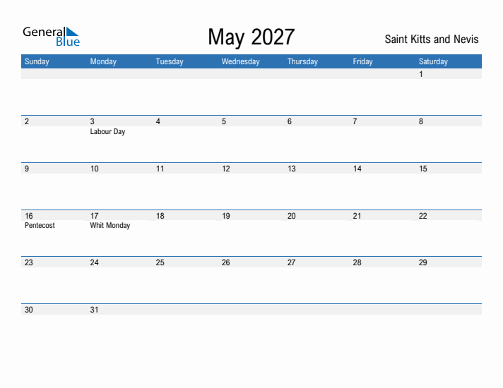 Fillable May 2027 Calendar