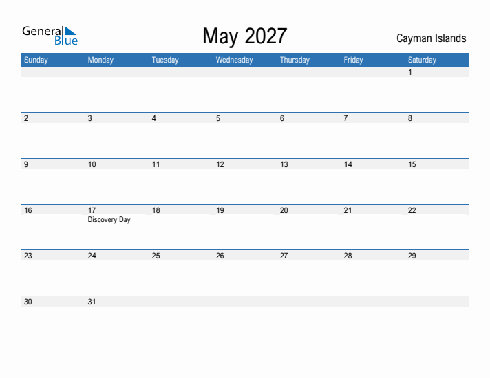 Fillable May 2027 Calendar