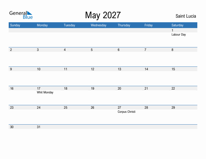 Fillable May 2027 Calendar